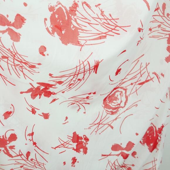 Vintage S Nightgown Slipdress Coquette Feminine Dainty Red Lace Floral 70s Glam - Picture 5 of 9